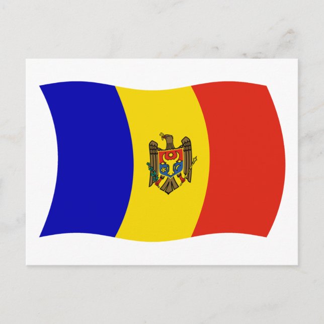 Postal de bandera de Moldavia (Anverso)