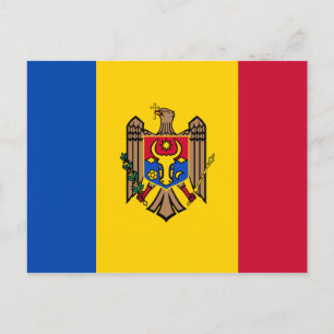 Postal de bandera de Moldavia