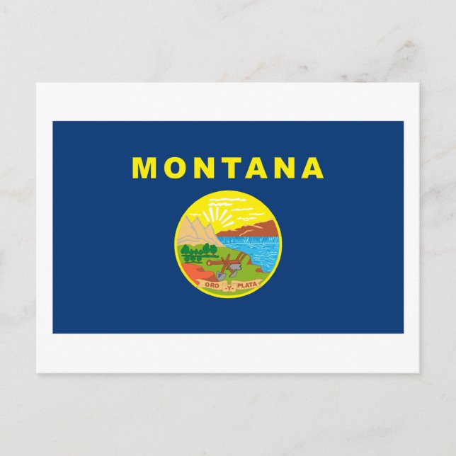 Postal de bandera de Montana (Anverso)