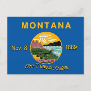 Postal de bandera de Montana