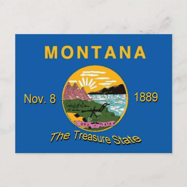 Postal de bandera de Montana (Anverso)