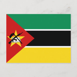 Postal de bandera de Mozambique