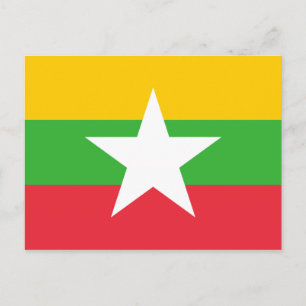 Postal de bandera de Myanmar