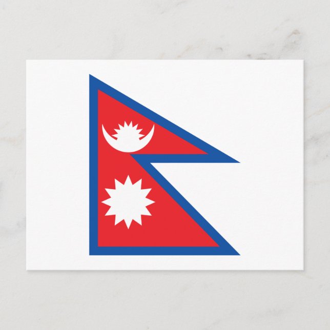 Postal de bandera de Nepal (Anverso)