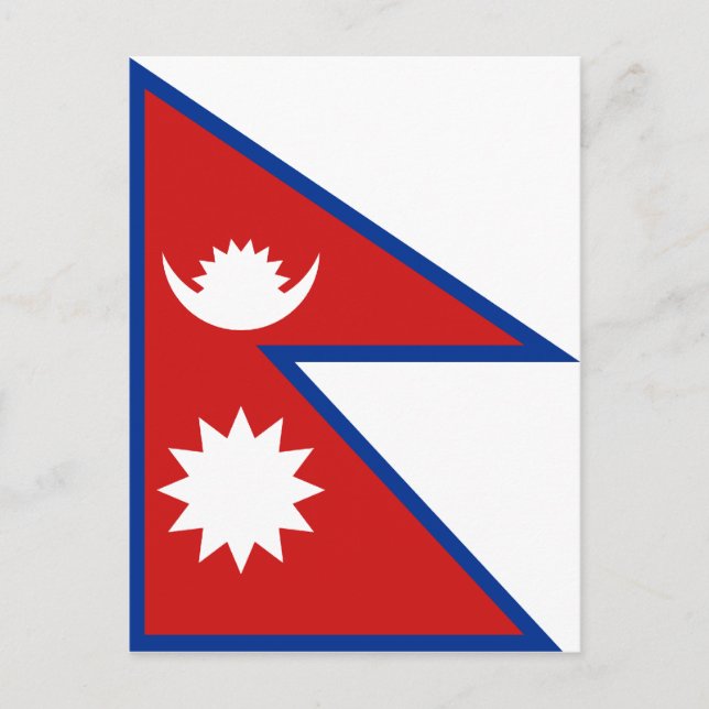 Postal de bandera de Nepal (Anverso)