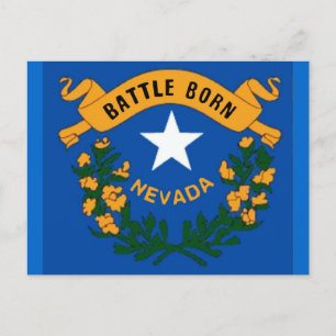 Postal de bandera de Nevada