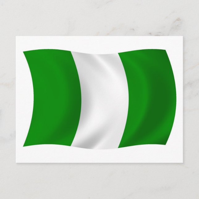 Postal de bandera de Nigeria (Anverso)