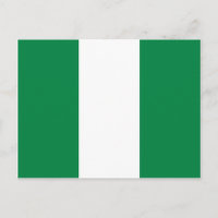 Postal de bandera de Nigeria