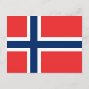 Postal de bandera de Noruega (noruego)