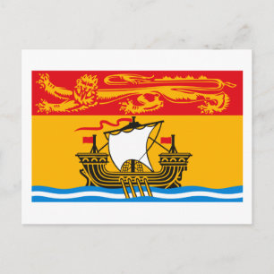 postal de bandera de Nueva Brunswick