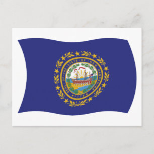 Postal de bandera de Nuevo Hampshire