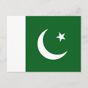 Postal de bandera de Pakistán