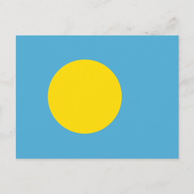 Postal de bandera de Palau (Anverso)