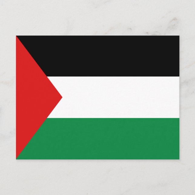 Postal de bandera de Palestina (Anverso)