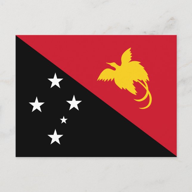 Postal de bandera de Papúa Nueva Guinea (Anverso)