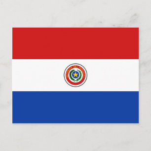 Postal de bandera de Paraguay