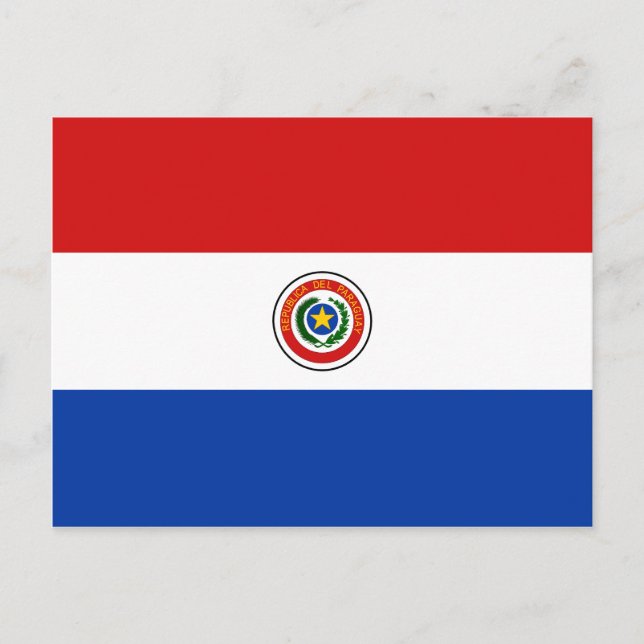 Postal de bandera de Paraguay (Anverso)