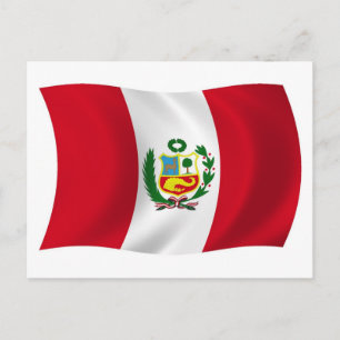 Postal de bandera de Perú