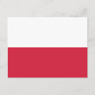 Postal de bandera de Polonia
