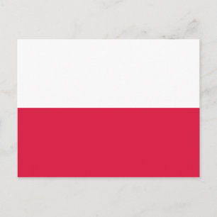 Postal de bandera de Polonia (polaca)