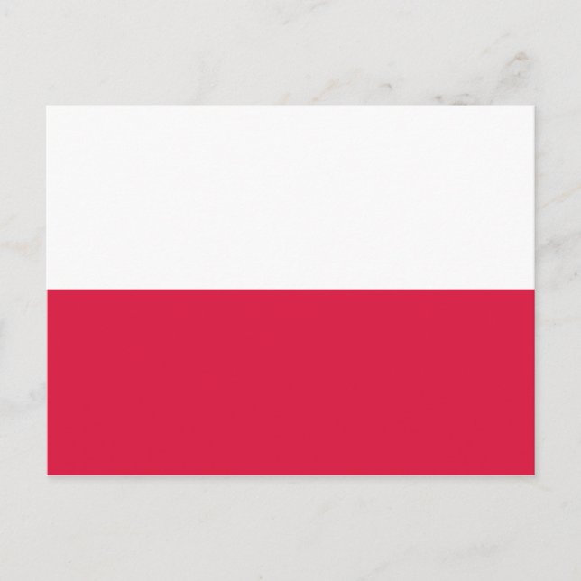 Postal de bandera de Polonia (polaca) (Anverso)