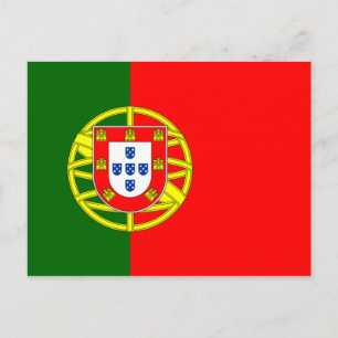 Postal de bandera de Portugal