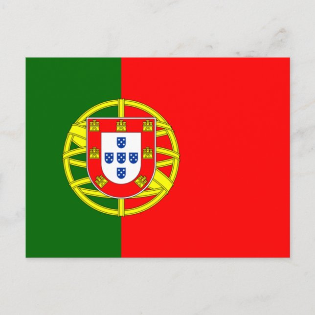 Postal de bandera de Portugal (Anverso)