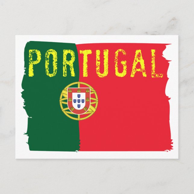 Postal de bandera de Portugal (Anverso)