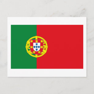 Postal de bandera de Portugal