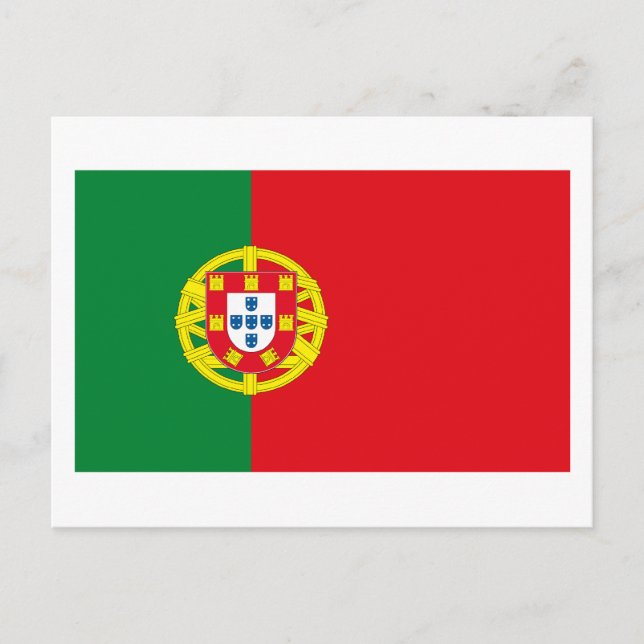 Postal de bandera de Portugal (Anverso)