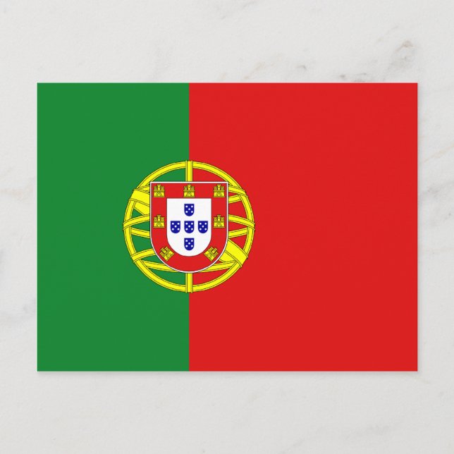 Postal de bandera de Portugal (Anverso)