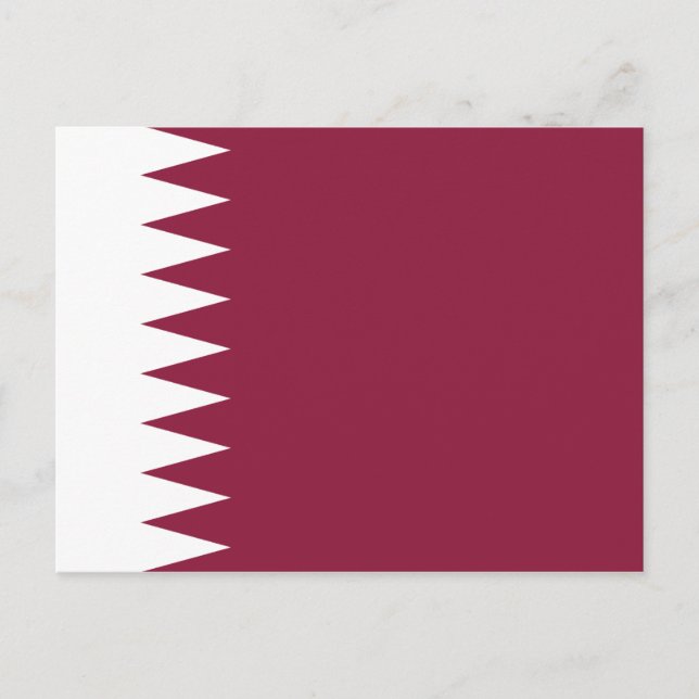 Postal de bandera de Qatar (Anverso)