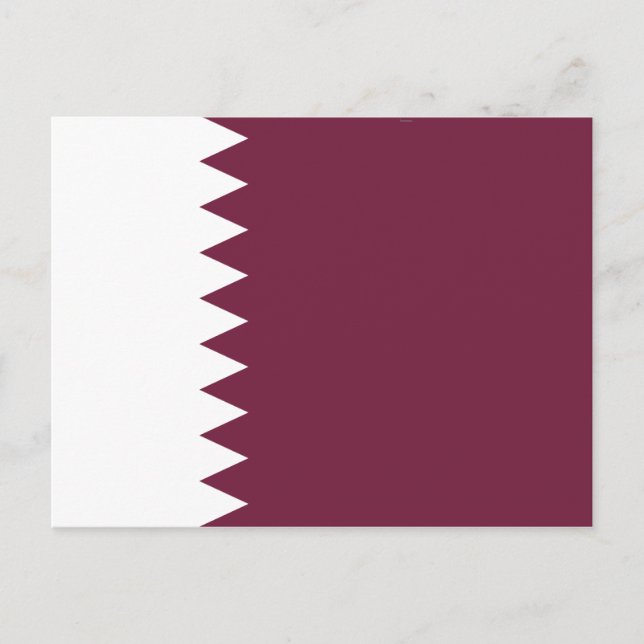 Postal de bandera de Qatar (Anverso)