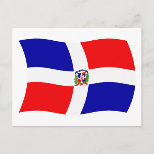 Postal de bandera de República Dominicana