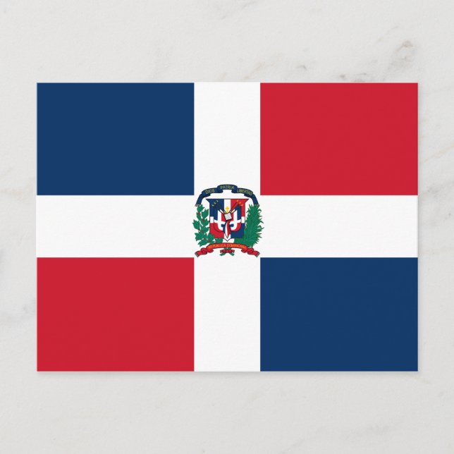 Postal de bandera de República Dominicana (Anverso)