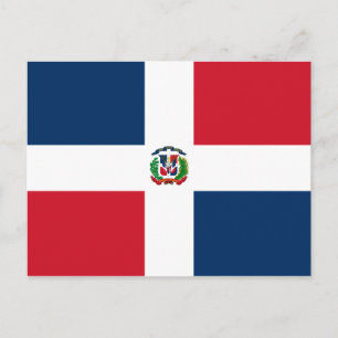 Postal de bandera de República Dominicana