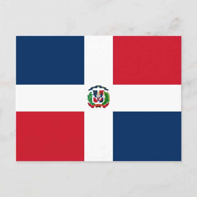 Postal de bandera de República Dominicana (Anverso)