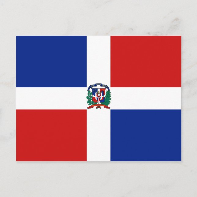 Postal de bandera de República Dominicana (Anverso)