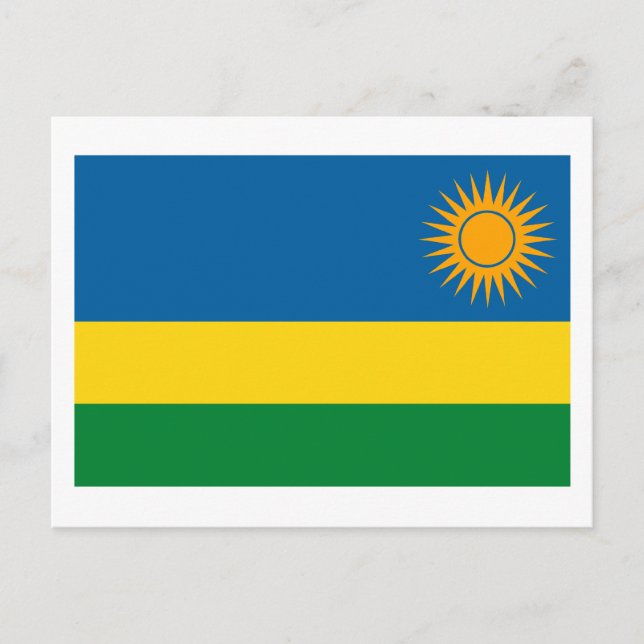 Postal de bandera de Ruanda (Anverso)