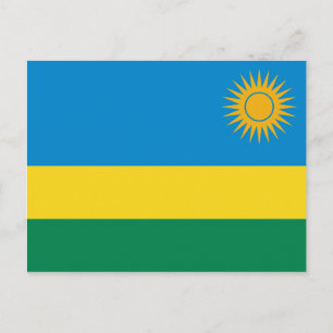 Postal de bandera de Ruanda