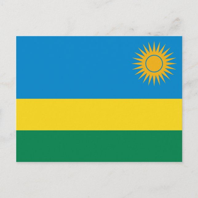 Postal de bandera de Ruanda (Anverso)