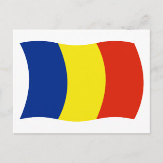 Postal de bandera de Rumania