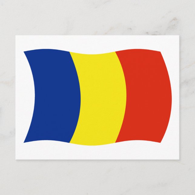 Postal de bandera de Rumania (Anverso)
