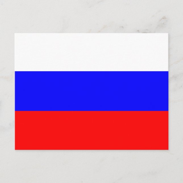 Postal de bandera de Rusia (Anverso)