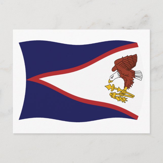 Postal de bandera de Samoa Americana (Anverso)
