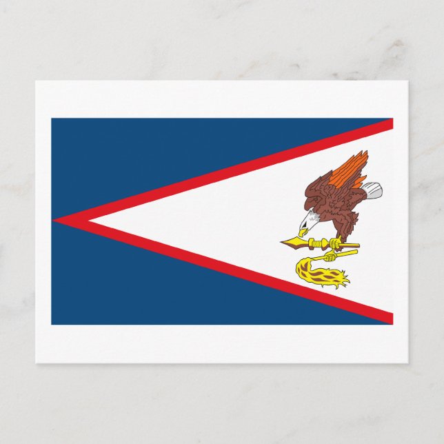 Postal de bandera de Samoa Americana (Anverso)