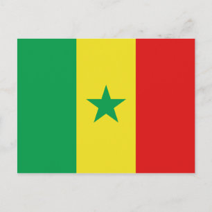 Postal de bandera de Senegal