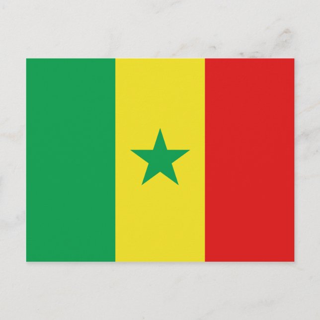 Postal de bandera de Senegal (Anverso)