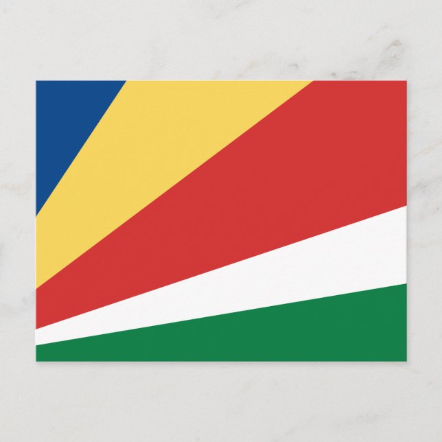 Postal de bandera de Seychelles (Anverso)