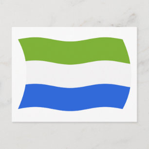 Postal de bandera de Sierra Leona